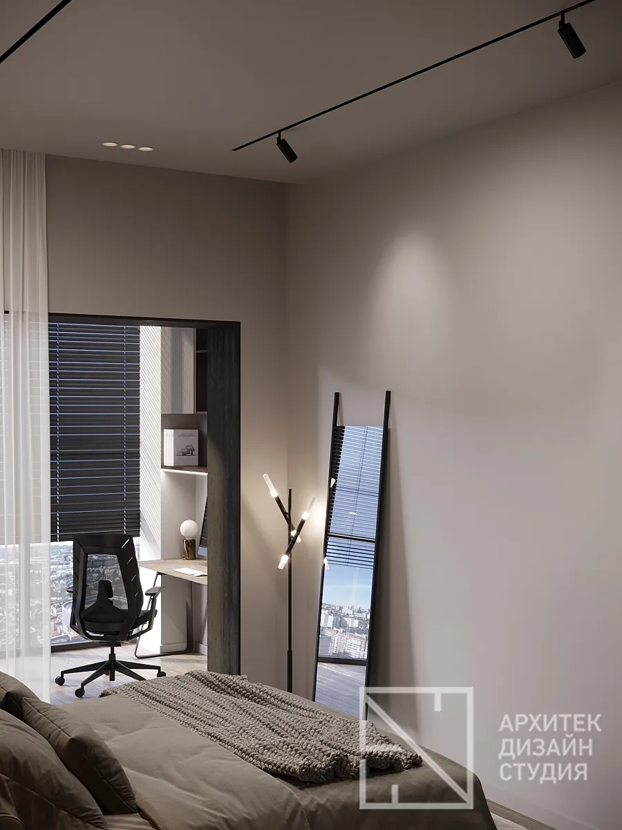 Дизайн интерьера квартиры в г. Красноярск по ул. Ладо Кецховели, 34 - Спальня - Фото 4